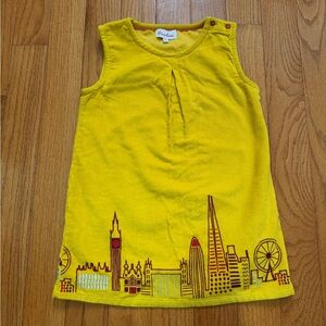 Piccolina London Skyline Corduroy Dress - Mustard - Size 10T